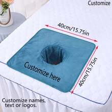 1pc Personalized Name Or Logo Towel, Suitable For Hotel, Beauty Salon, Face Hole Salon Towel, Bed Face Cradle Towel Home Bathroom Decor Fall Decor Beach Essentials Back To School Shower Towels For Beaty Salon, Hotel Sports,Home Essentials, Towel, Skin Care