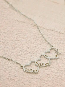 1 Peça Colar Personalizado com 1-5 Nomes, Colar Pingente Multi-Amor, Colar com Nome em Inglês da Família, Colar de Corrente Cubana de Aço Inoxidável para Homens e Mulheres, Colar Personalizado de Fonte Romântica e da Moda, Presente do Dia das Mães, Clássico e Elegante, Adequado para Família, Melhor Amigo, Material Escolar, Estudantes do Ensino Médio, Estudantes do Ensino Fundamental, Estudantes Universitários, Calouro, Segundo Ano, Estudantes Iniciantes, Estudantes Universitários