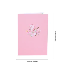 1 tấm thiệp chúc mừng hình bướm hoa anh đào màu hồng (bao gồm 1 phong bì + 1 thiệp viết tay + 1 thiệp chúc mừng 3d), thiệp chúc mừng sinh nhật, thiệp quà tặng đám cưới, quà tặng bất ngờ cho bạn bè, quà tặng cho mẹ - Nhiều màu - Xem 2