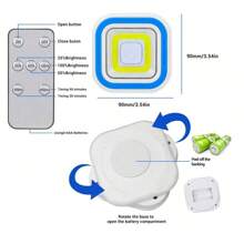 1pc Creative Rgb Battery Powered Remote Control Honeycomb Lamp - Six-sided Diy Touch Sensitive Night Light For Wardrobe, Corner, Emergency Lighting - Multicolor - View 14