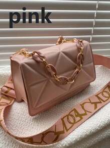 1set High Fashion Embossed Crossbody Bag, Flap Shoulder Bag, Women Casual Handbag & Wallet