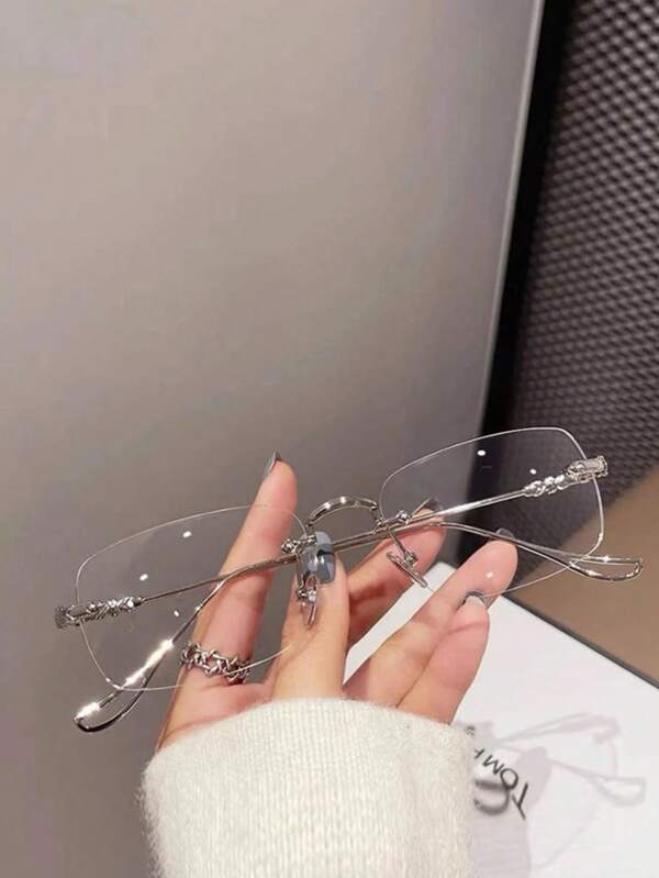 1/3 piezas Nuevas gafas sin marco con color cambiante para hombres y mujeres, gafas de moda empresarial adelgazante de celebridades de moda