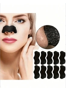 CIOV 200pcs Bamboo Charcoal Nose Strips, Peel Off Blackhead Remover, Minimize Pores, Suitable For All Skin Types (For Wet Use)