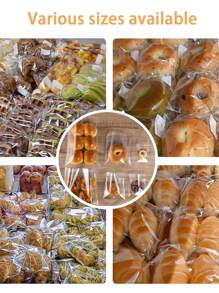 100 个/200 个透明可重复密封袋，可重复密封的透明饼干袋塑料零食袋玻璃纸包装袋，适用于饼干、糖果，非常适合储存饼干、珠宝、珠子、耳环、糖果、 - 無色 - 查看 8