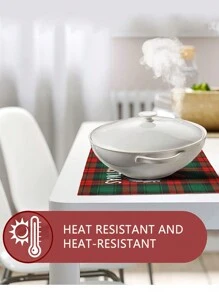 1pc - Thảm lót bàn ăn Giáng sinh, Thảm trang trí bàn ăn tại nhà, Thảm cách nhiệt chống thấm nước cho nhà bếp, Thảm in hình Giáng sinh (Thích hợp cho: Tụ họp gia đình, Tụ họp sự kiện Giáng sinh, Thảm cách nhiệt chống thấm nước cho nhà bếp, Trang trí bàn ăn) - Nhiều màu - Xem 4