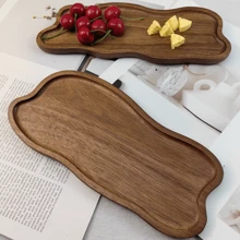 1 Stück Rosenholz Serviertablett, Frühstückstablett, Ess-/Küchentablett, Obstplatte, Kaffee-/Teetablett, Snacktablett, Dekorationsstück für das Wohnzimmer, geeignet für Hotels, Restaurants, Zuhause zum Servieren von Obst, Desserts, Snacks, Feiertage wie Thanksgiving, Weihnachten, Neujahr, multifunktionales Outdoor-Tablett, beste Geschenke Geburtstagsteller Küchenhelfer Küchendekor Tabletts Tablett-Deko