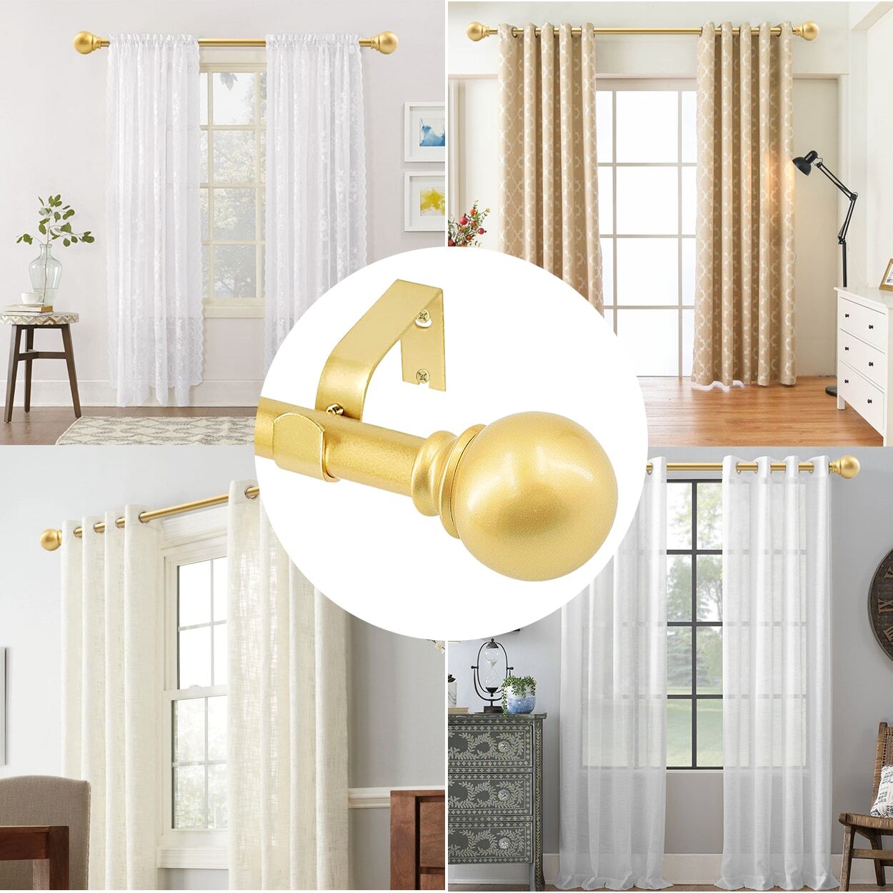 Curtain Rods For Windows 28122 Inch 1 Inch Decorative Curtain Rod Set