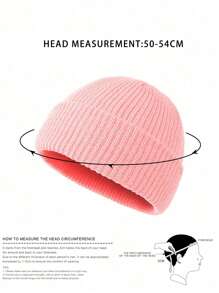 1 Pc Unisex Solid Knitted Beanie Cap, Y2K Style Knit Hat, Warm & Versatile For Skiing, Outdoor, Winter, Casual - Knitted Hat - View 11