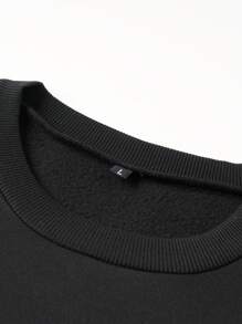 Pulover casual îngroșat imprimat cu litere de modă pentru femei, hanorac cu mânecă lungă, cu o formă lejeră, pentru purtarea zilnică și naveta