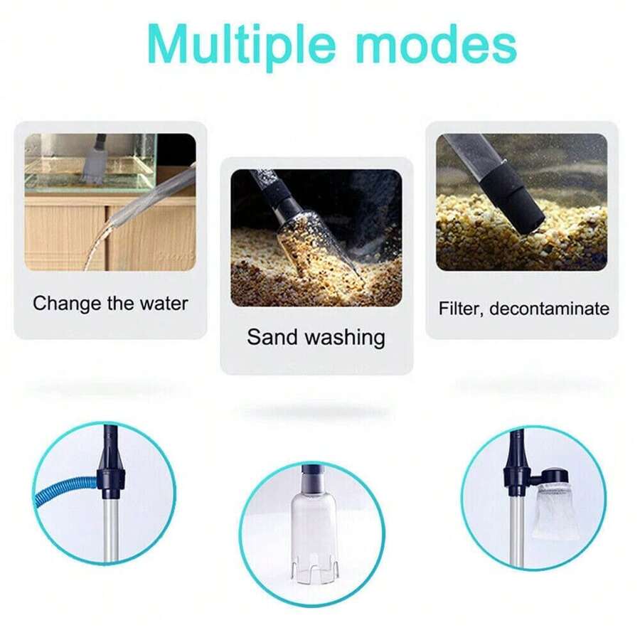 Aquarium Gravel Cleaner Kit, Electric Fish Tank Cleaning Tools Gravel