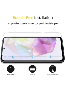 3 miếng kính cường lực chống trầy xước, chống vân tay độ nét cao, độ trong suốt cao, bền bỉ, bảo vệ màn hình sử dụng hàng ngày, màn hình độ nét cao, chống rơi, chống va đập, chống trầy xước, độ cứng cao, lớp chống vân tay kỵ nước, cảm ứng mượt mà, vừa vặn, dễ dàng lắp đặt, màng kính mờ dấu vân tay - Trong sáng - Xem 4