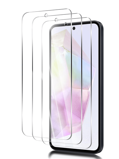 3pcs High Definition Anti-Scratch Anti-Fingerprint Tempered Glass Screen Protector, High Transparency Durable, Protects Daily Use, High Clarity Display, Anti-Drop Impact Resistant, Anti-Scratch High Hardness, Anti-Fingerprint Hydrophobic Oleophobic Layer, Smooth Touch Sensitive, Precise Fit Easy Installation, Fades Fingerprints Glass Film