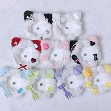 Portabadge decorativo super carino a forma di orecchie di gatto - adatto per badge da 58-70mm