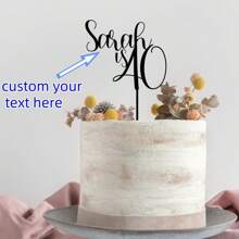 Customized Birthday Cake Decoration Banner, Happy Birthday Cake Decoration, Customized Acrylic, Suitable For Any Occasion, Birthday Anniversary Blessing, Family And Friends Gathering, Personalized,Wedding Essentials