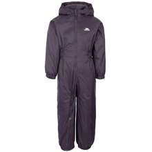 Trespass Childrens/Kids Button Rain Suit (Red) - 100% Polyamide - Dark Grey - View 1