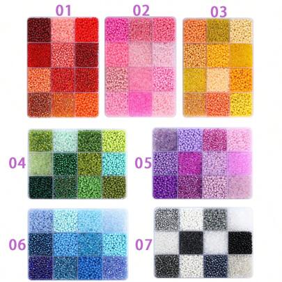 12-Colors 3600pcs Glass Seed Beads For Jewelry Making Kit, DIY Friendship Bracelets Necklaces Keychains Craft Supplies