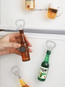 Multi-Piece Set Of Funny Bottle Openers, Simulated Beer Bottles, Fridge Magnets, Beer Bottle Openers, Creative 3D Magnets, For Outdoor, Camping, Gift For Father