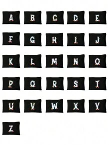 黑色单层化妆包 创意首字母A-Z化妆品收纳包 学生文具包 多功能旅行便携包 口红护肤品收纳洗漱化妆包 拉链包 旅行化妆品包装收纳包 简约高级 珠宝收纳 适用于住宿、旅游、商务、游泳、居家收纳 化妆包 化妆品收纳盒 化妆品收纳盒 化妆品收纳袋 化妆包 - 黑色 - 查看 2