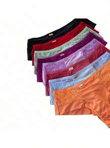 KIT Plus Size Panties Double String Wide Side Comfort Lingerie Women's Clothing Cheap - 彩色 - 查看 5