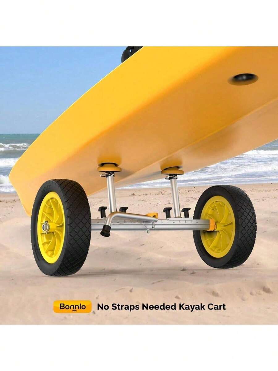 Bonnlo Kayak Cart Dolly Kayak Wheels Detachable Canoe Cart With Solid