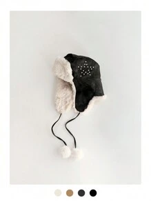 1pc Fashion Personalized Five-Pointed Star Earflap Hat, Outdoor Windproof Warm Trapper Hat, Thick Ear Protection Cap, Suitable For Men And Women - Multicolor - View 14