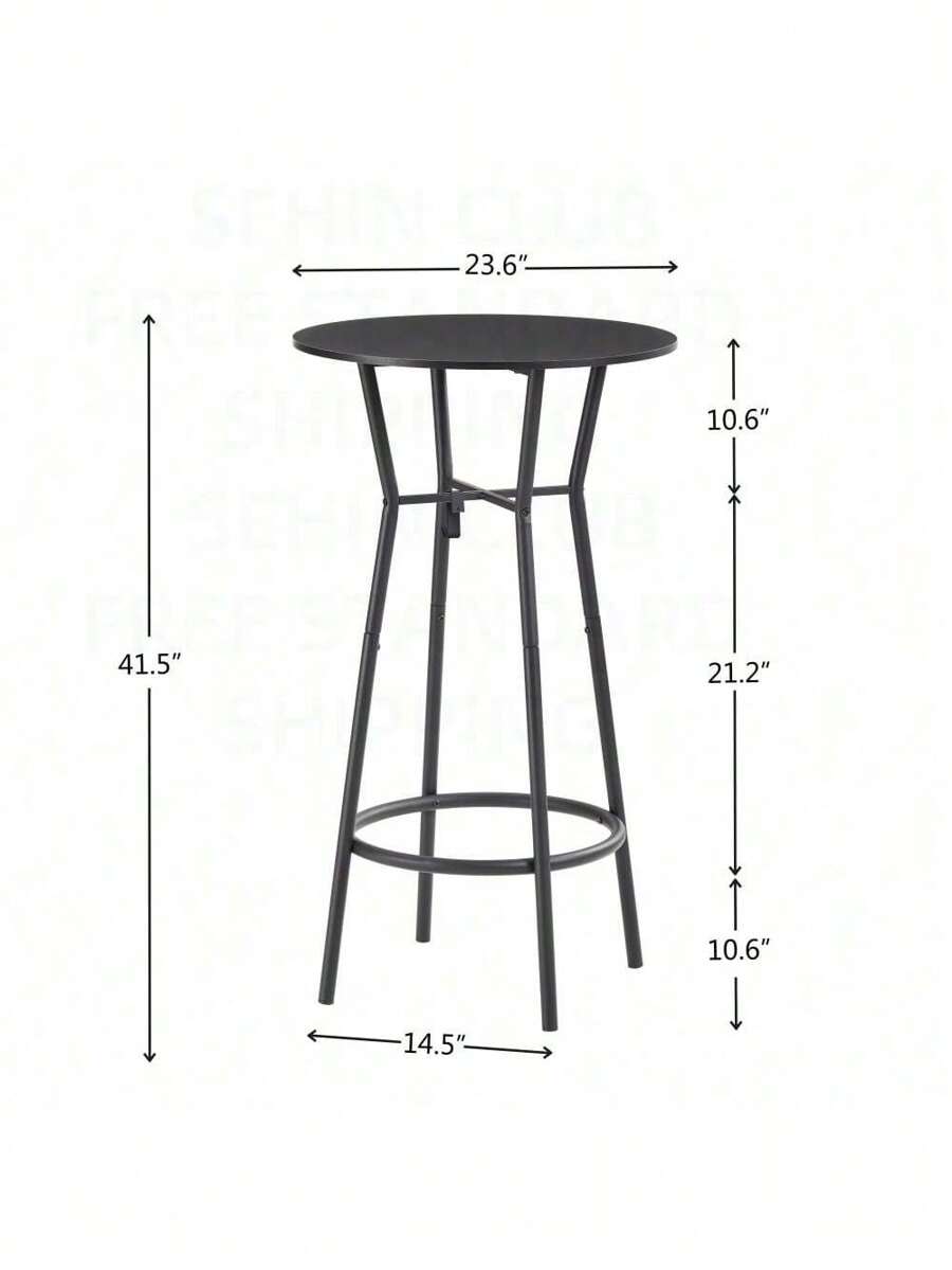 3 Bar Table And Chairs Set For Dining Room Industrial Counter Height