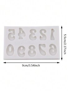 3D 矽膠字母與數字模具，適用於 DIY 裝飾與烘焙，完美適合數字、字母與糖霜，廚房工具與配件 - 灰色 - 查看 15