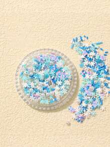 1 件圣诞化妆首饰脸部宝石、圣诞老人软粘土脸部装饰、美甲雪花亮片圣诞树圣诞礼物、服装派对化妆配件 - 彩色 - 查看 11