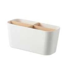 Storage boxes 1 pieza Soporte para cepillos de dientes de baño, soporte para cepillos de dientes de bambú con 5 ranuras para organizador de tocador de baño, cepillo de dientes eléctrico, almacenamiento de pasta de dientes, afeitadora, decoración de otoño para el hogar, de vuelta a la escuela - Multicolor - Ver 13