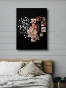 1Pc Personalized Photos To Canvas Print - Canvas Prints With Your Photos On Custom Wall Art For Bedroom, Living Room, Wedding, Baby, Pet, Family, Love, Couple, Friend, Picture, Photo, Framed Wall Art Gifts Birthday Graduation