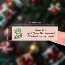 Custom Santa Claus-Themed Christmas Address Labels For Festive Holiday Mail-Ideal For Christmas Cards, Invitations, And Gifts-Personalize With Your Address For Unique Holiday Packaging-Decorative And Festive Design To Enhance The Joy Of Christmas Gifting-Perfect For Adding A Custom And Special Element To Your Holiday Packages-Easy-To-Use Personalized Stickers For Gift Wrapping And Seasonal Mail