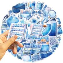 Gói 50 miếng dán thẩm mỹ màu xanh | Miếng dán phương Tây, Miếng dán chất lượng cao cho sổ lưu niệm, Miếng dán Graffiti, Nhật ký, Máy tính xách tay, Cản, Ván trượt, Bình nước, Máy tính, Phim hoạt hình, Mũ bảo hiểm, Miếng dán ô tô, Miếng dán có thể mang lại nhiều niềm vui cho cuộc sống của bạn, Món quà hoàn hảo cho người lớn - Nhiều màu - Xem 4