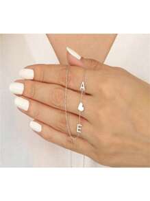 Customized Letter Love Necklace For Women Gold Color Stainless Steel Personalized Custom Initial Necklace Fashion Jewelry Romantic Gift For Family Friends