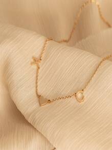 Customized Letter Love Necklace For Women Gold Color Stainless Steel Personalized Custom Initial Necklace Fashion Jewelry Romantic Gift For Family Friends