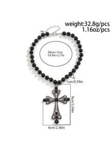 1 chiếc vòng cổ trang trí kim cương thánh giá tối giản - Mô hình chéo - Xem 5