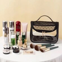 1 st. Nieuwe Transparante Mesh Make-up Tas, Waterdichte Reis Toilettas, Grote Capaciteit Organizer Tote Bag, Cadeau Voor Vrienden