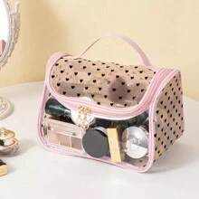 1 st. Nieuwe Transparante Mesh Make-up Tas, Waterdichte Reis Toilettas, Grote Capaciteit Organizer Tote Bag, Cadeau Voor Vrienden