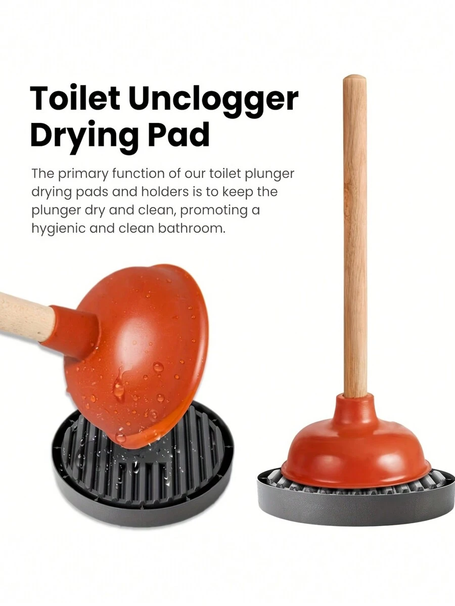 1pcs Reusable Toilet Drain Rack With Air Drying Pad Durable Plastic