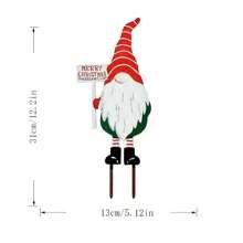 1 件金属铁艺小矮人庭院装饰，户外露台工艺品，花园草坪装饰，圣诞礼物，适合节日装饰，冬季圣诞节户外草坪家居花园地面装饰 - 彩色 - 查看 16