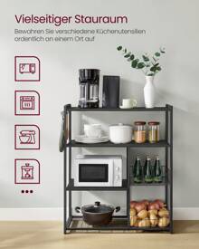 VASAGLE Baker's Racks - 블랙 - 보기 4