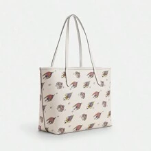 Coach Túi Tote Da Và PVC City 33 Túi Tote Túi Mua Sắm Túi Xách Đeo Vai Cỡ Lớn Cho Nữ Màu Trắng - trắng - Xem 5