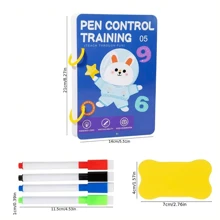 Educational Pen Control Training Book With 32 Sheets/64 Pages - Drawing Maze Activity Workbook For Skill Development, Includes Random Color Pens, Ideal Gift For Holidays And Special Occasions, Suitable For Students (Random Style),Back To School - Multicolor - View 8