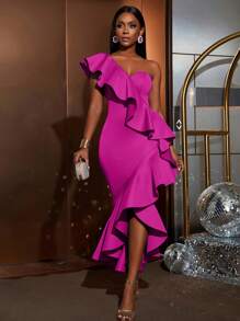 Faeriesty 这款优雅的美人鱼礼服适合各种派对。 - 玫紅色 - 查看 1