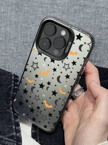 1 个时尚星星、月亮和蝙蝠印花防震手机壳，兼容 Apple iPhone 11/12/13/14/15/16 Pro Max 系列和 Galaxy A05/A15/A25/A35/A55/S23/S24 系列 - 彩色 - 查看 4