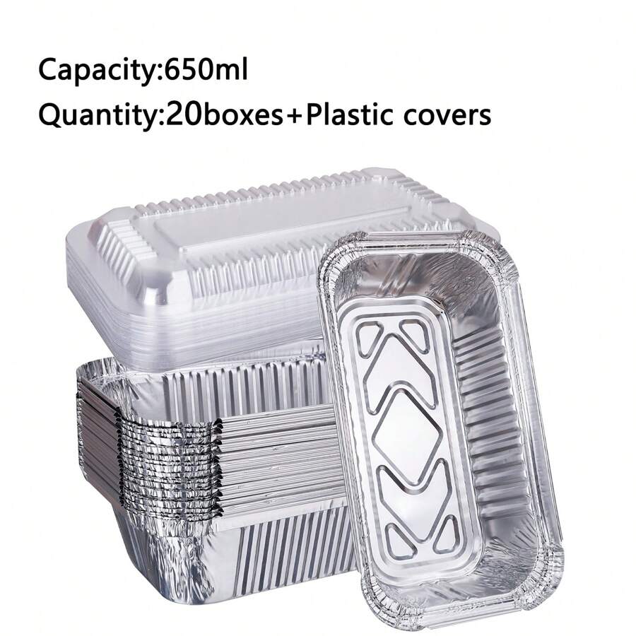 10/20pcs Aluminum Baking Tray, Disposable Mini Aluminum Foil Pans