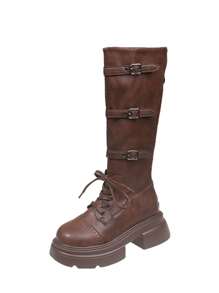 Fashionable, Sexy, Fashionable, Versatile Mid-Calf Boots For Women, Comfortable, Affordable, High-Heel, Anti-Slip, Outdoor, Rural, Resort, Snow Boots, Mid-Calf, Wedge, Platform, Riding, Western, Combat Boots, Waterproof, Running Shoes, Hiking Shoes