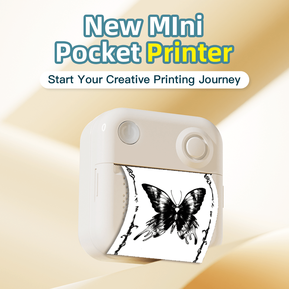 Portable Wireless Mini Printer, Label Sticker Printer, Photo Printer