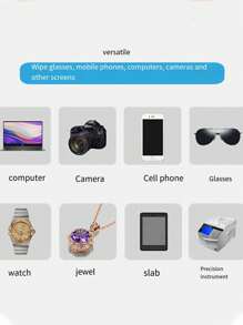 10 miếng/gói vải lau da lộn mới, miếng dán màn hình điện thoại di động Island Silk màu trơn, vải lau ống kính sợi siêu mịn - Nhiều màu - Xem 10