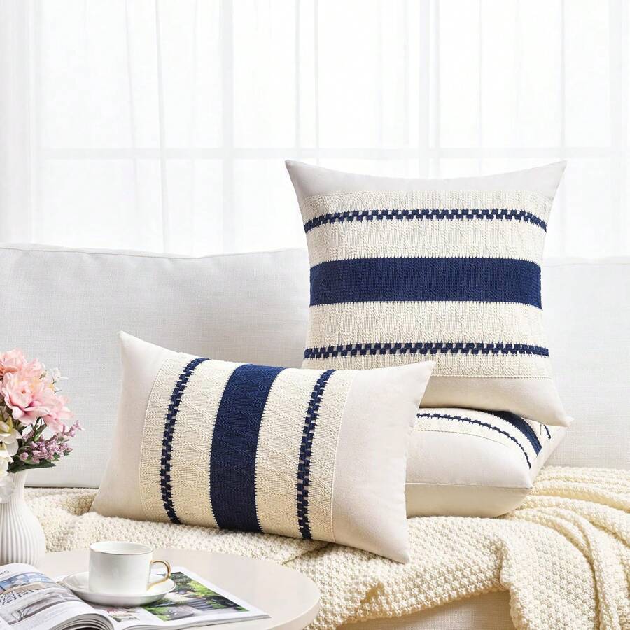 1pc Bohemian Style Decorative Pillow Cover - Royal Blue - View 1