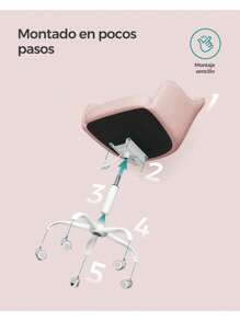 SONGMICS Home Office Chairs - Baby Pink - View 7